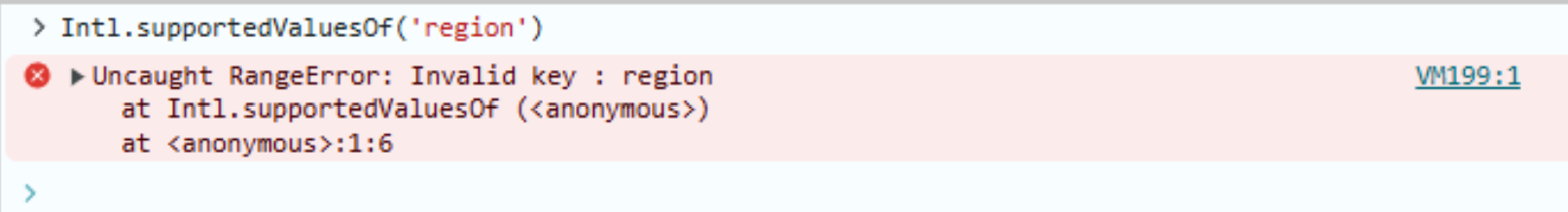 Screenshot of error